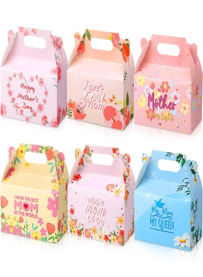 Sinload 24 Pcs Mother's Day Floral Favor Boxes Best Mom Party Favor Gift Boxes Pink Treat Boxes for Mother's Day Birthday Party Supplies Decorations Candy Candle, 6 Designs, 5.91 x 3.15 x 3.54'' - Image 1